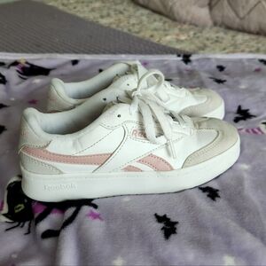 Reebok Kids White and Pink Sneakers
